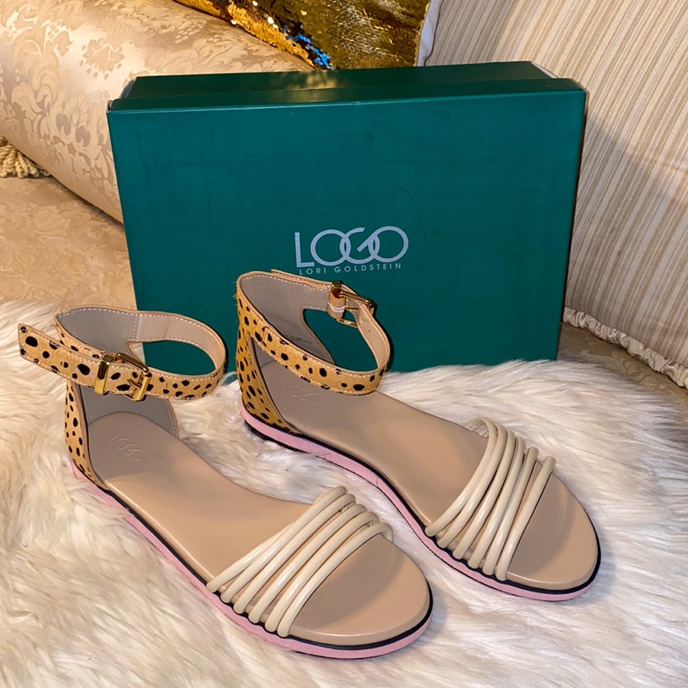 Logo BNWOT Tan Dalmatian Sandal Size 8 1/2